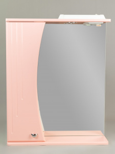 Зеркало 55 Восход (левый) розовый СВ, 0723c.15L w